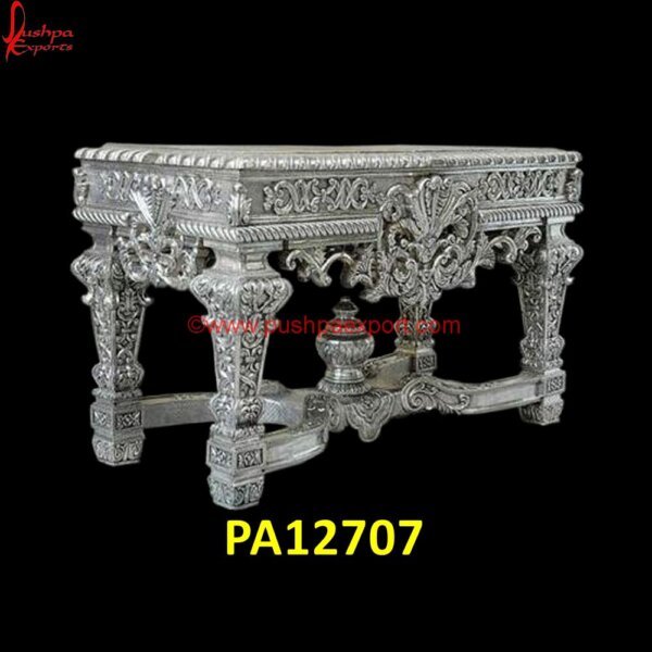 Pure Silver Bedside Table PA12707 White Metal Accent Table, White Metal Bar Table, White Metal Bedside Table, White Metal Desk With Drawers, White Metal Dressing Table, White Metal Drum Table, White Metal Furniture, Whit.jpg"