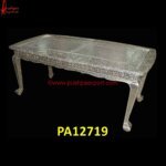 White Metal Sofa Table