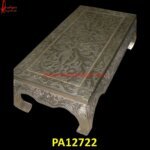 Silver Coffee Table With Carving