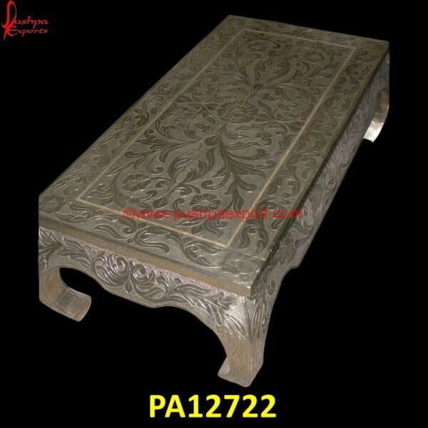 Silver Coffee Table With Carving PA12722 Round Silver Coffee Table, Silver Coffee Table, Silver Console Table, Silver End Table, Silver Lamp Tables, Silver Side Table, Silver Table, Carved Dining Table, Carved Table, Carved Woo.jpg"