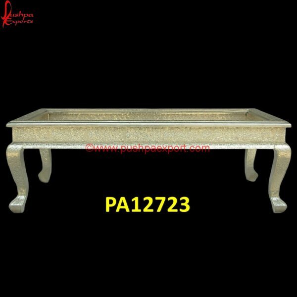 White Metal Carved Table PA12723 Silver Coffee Table, Silver Console Table, Silver End Table, Silver Lamp Tables, Silver Side Table, Silver Table, Carved Dining Table, Carved Table, Carved Wood Accent Table, Carved Wood.jpg"