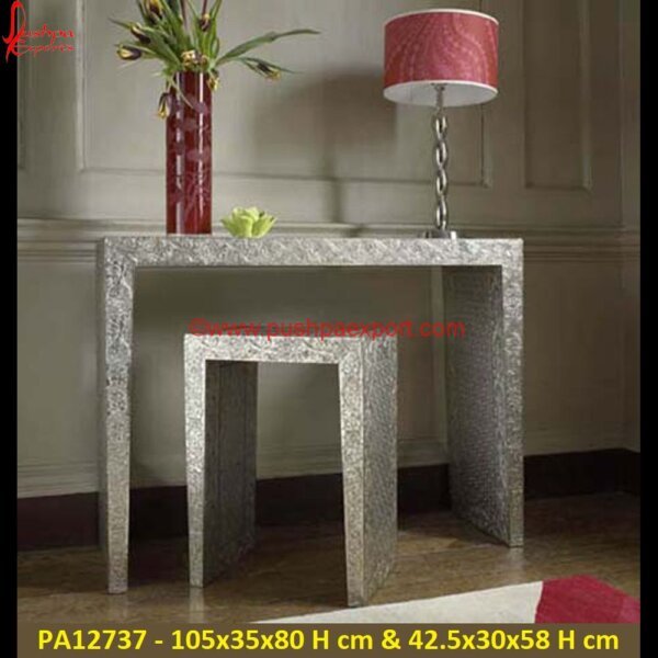 Modern Silver Table PA12737 Carved Indian Coffee Table, Hand Carved Nightstand, Hand Carved Table, Hand Carved Coffee Table, Modern Silver Table Lamp, Silver And Wood Coffee Table, Silver Bar Table, Silver Bedside.jpg"