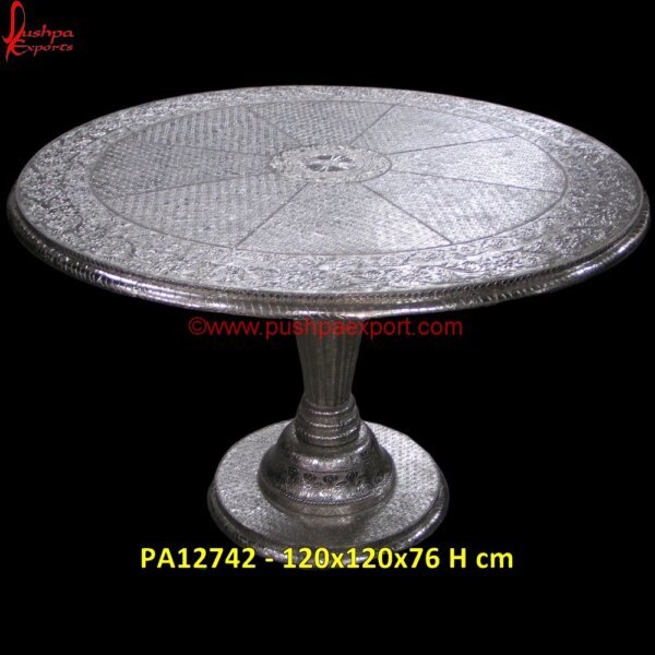 Round Silver Coffee Table PA12742 Silver And Wood Coffee Table, Silver Bar Table, Silver Bedside Table, Silver Dining Table Set, Silver Entryway Table, Silver Wood Coffee Table, Silver Living Room Table, Silver Nesting.jpg"