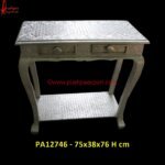 Silver Metal Writing Desk