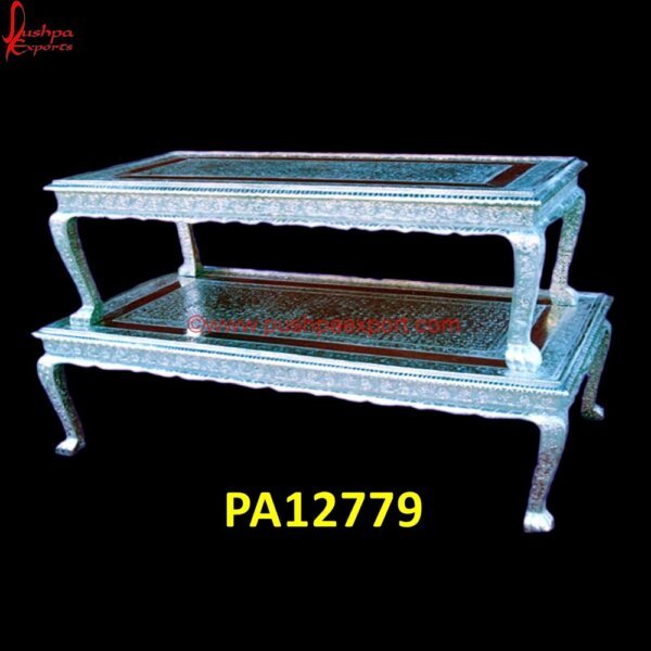 Silver Sofa Table Set PA12779 Silver Coffee Table, Silver Console Table, Silver End Table, Silver Lamp Tables, Silver Side Table, Silver Table, Carved Dining Table, Carved Table, Carved Wood Accent Table, Carved Wood.jpg"