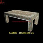 Royal White Metal Table in Meenakari