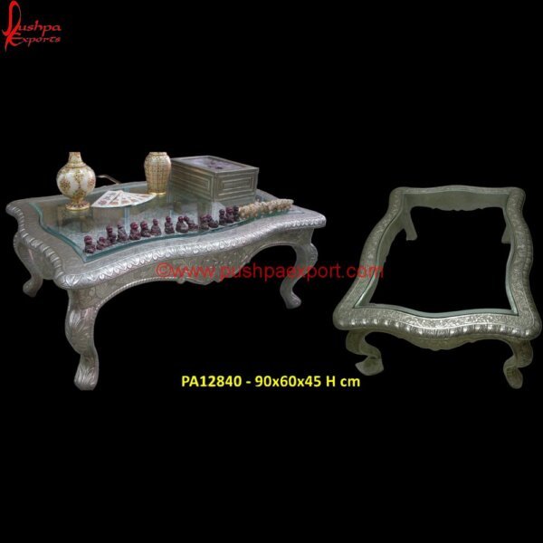 Silver Metal Carved Living Room Table PA12840 Carved Table, Carved Wood Accent Table, Carved Wood Console Table, Carved Wood End Table, Carved Wood Media Console, Carved Wood Side Table, Carved Wood Table, Carved Indian Coffee Table.jpg"