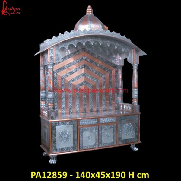 Pure Silver Temple PA12859 India Carved Temple, Oxidised Temple, Pure Silver Pooja Mandir, Pure Silver Temple, Silver Coated Pooja Mandir, Silver Home Temple, Silver Mandap For God, Silver Mandir, Silver Plated.jpg