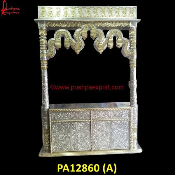 White Metal Mandir PA12860 (A) Oxidised Temple, Pure Silver Pooja Mandir, Pure Silver Temple, Silver Coated Pooja Mandir, Silver Home Temple, Silver Mandap For God, Silver Mandir, Silver Plated Pooja Mandir, Silver.jpg