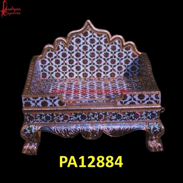 Meenakari Brass Metal Lion Legs Mandir PA12884 Carving Mandir, German Silver Pooja Mandir, India Carved Temple, Oxidised Temple, Pure Silver Pooja Mandir, Pure Silver Temple, Silver Coated Pooja Mandir, Silver Home Temple, Silver.jpg