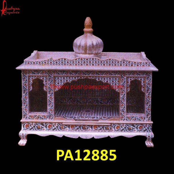 Meenakari Indian God Temple For Home PA12885 German Silver Pooja Mandir, India Carved Temple, Oxidised Temple, Pure Silver Pooja Mandir, Pure Silver Temple, Silver Coated Pooja Mandir, Silver Home Temple, Silver Mandap For God.jpg