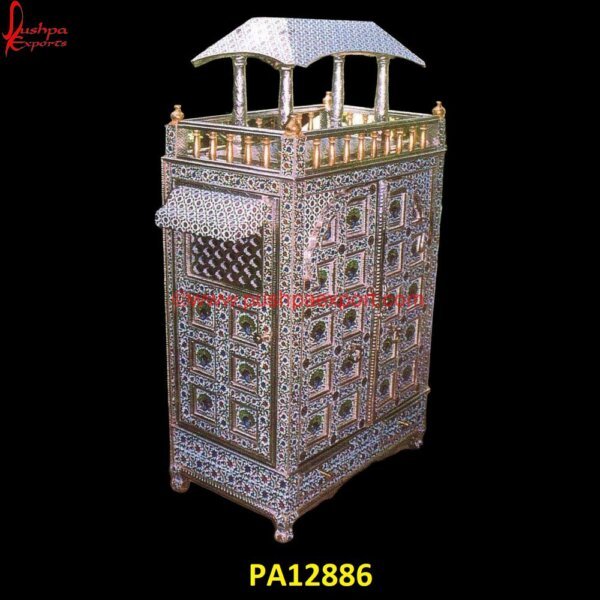 Mayur Design Silver Mandir PA12886 India Carved Temple, Oxidised Temple, Pure Silver Pooja Mandir, Pure Silver Temple, Silver Coated Pooja Mandir, Silver Home Temple, Silver Mandap For God, Silver Mandir, Silver Plated.jpg