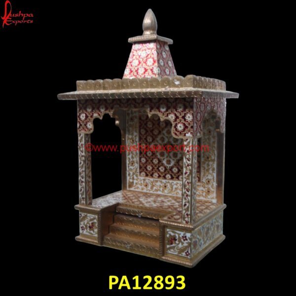 Meenakari Pooja Mandir with Brass Metal PA12893 Silver Mandir, Silver Plated Pooja Mandir, Silver Pooja Mandapam, Silver Pooja Mandir, Silver Temple, White Metal Ganesh Murti, White Metal God Idols, White Metal God Statues, White Metal.jpg