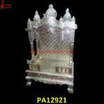 Pure Silver Metal Coated Pooja Mandir