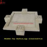 White Metal Embossed Tray