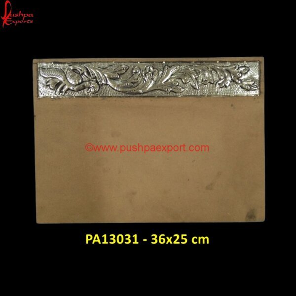 White Metal Overlay Tray PA13031 silver metal tray, silver plated tray, silver rectangle tray, silver trays, vintage silver tray, white metal round tray, white metal serving tray, white metal tray with handles,.jpg