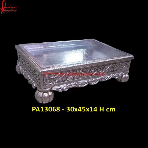 Antique Carved White Metal Tray PA13068 silver metal tray, silver plated tray, silver rectangle tray, silver trays, vintage silver tray, white metal round tray, white metal serving tray, white metal tray with handles,.jpg