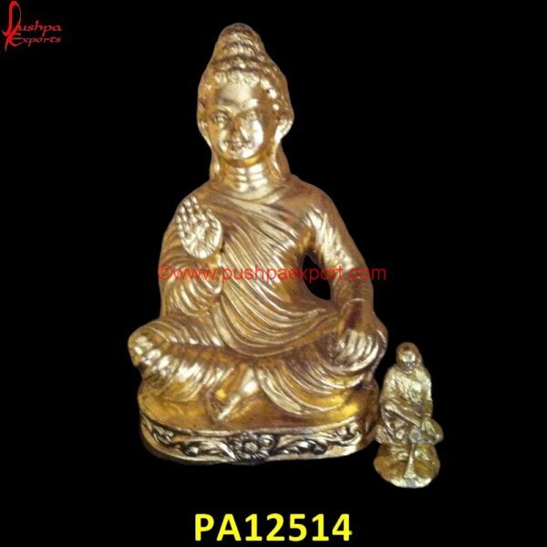 Brass Buddha Statue PA12514 Buddha Metal Statue, White Metal Statue, German Silver God Idols, Silver Idols For Pooja, White Metal God Statues, White Metal Pooja Stand, White Metal Handicrafts, White Metal Murti.jpg