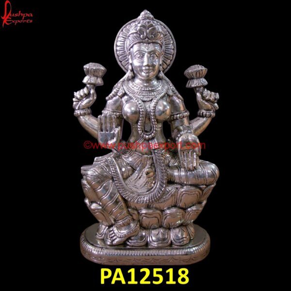 White Metal Lakshmi Idol PA12518 Vishnu Laxmi Silver Idol, White Metal God Statues, White Metal Handicrafts, White Metal Lakshmi Face, White Metal Lakshmi Idol, White Metal Laxmi Ganesh, White Metal Murti, White Metal.jpg