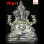 Silver Carved Ganesh Idol