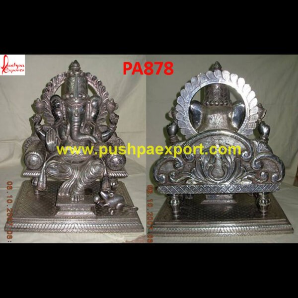 Silver Plated Vighnaharta Statue PA878 Silver Lord Ganesha Statue, Silver Murti Ganesha, Silver Plated Ganesh Idols, Silver Plated Ganesh Murti, Silver Statue Of Lord Ganesha, Silver Vinayaka Idol.jpg