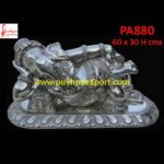 Silver Metal Carving Ganesh Ji Statue