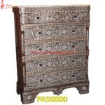 4 Drawer MOP Inlay Chest Of Drawer