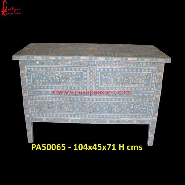 Sky Blue MOP Cabinet PA50065 - 104x45x71 H cms mother of pearl inlay shoe cabinet,mother of pearl inlay sideboard,mother of pearl tv cabinet,pearl chest of drawers,pearl inlay chest of drawers.jpg