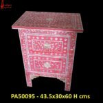 Pink Mother Of Pearl Inlay Bedside Cabinet