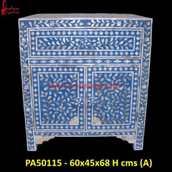 3 Drawer MOP Side Table PA50115 - 60x45x68 H cms (A) inlay nightstand,shell inlay bedside table,pearl inlay bedside table,pearl bedside table,mother of pearl night stand,mother of pearl inlay side table.JPG