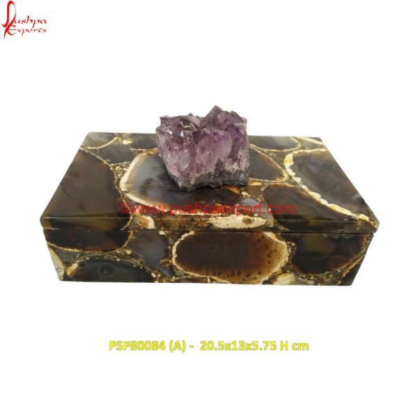 Handmade Agate Box PSP80084 (A) -  20.5x13x5.75 H cm amethyst gift box,amethyst jewelry box,antique agate box,antique malachite box,blue agate box,green malachite box,green onyx box,jasper box.jpg