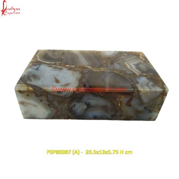 Natural Agate Stone Box PSP80087 (A) -  20.5x13x5.75 H cm labradorite box,lapis lazuli box,lapis lazuli jewelry box,moss agate box,opal box,petrified wood box,pyrite box,quartz crystal box,quartz jewelry box.jpg