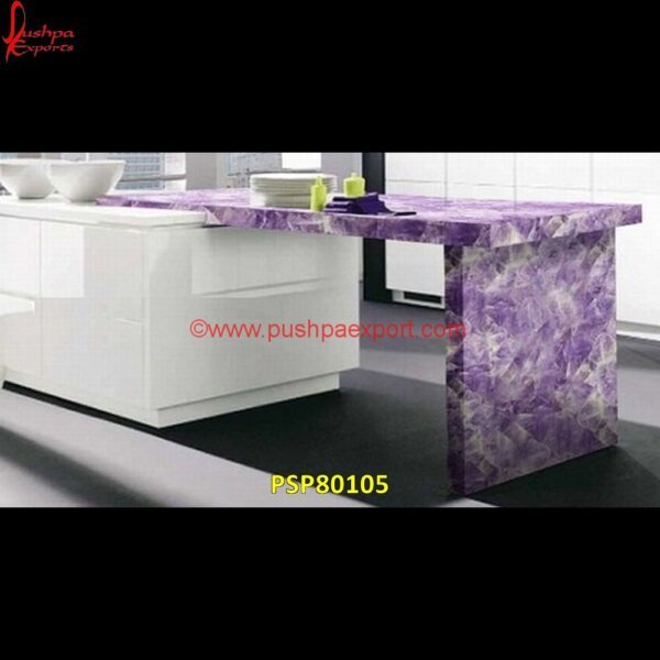 Amethyst Counter PSP80105 Gemstone inlay countertop, Agate stone bar top, Semi-precious gemstone counter, Amethyst stone inlay bar counter.jpg