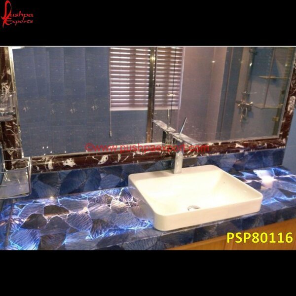 Blue Agate Bathroom Vanity Counter PSP80116 Gemstone inlay countertop, Agate stone bar top, Semi-precious gemstone counter, Amethyst stone inlay bar counter.jpg